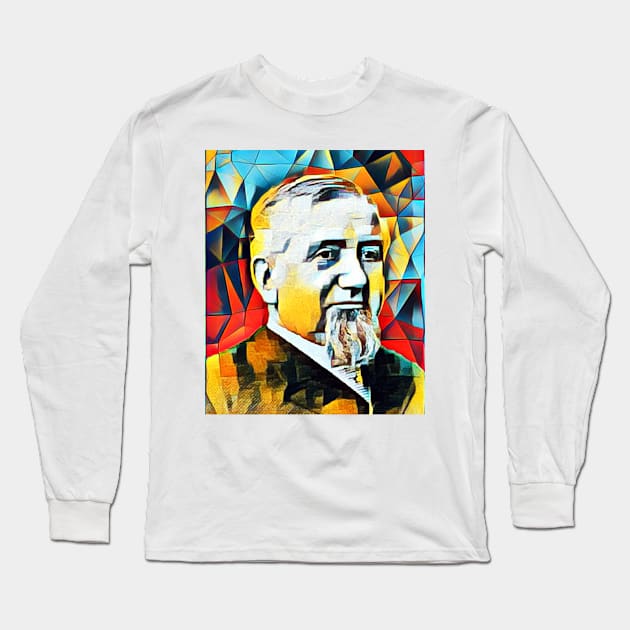 George Pullman Abstract Portrait | George Pullman Artwork 2 Long Sleeve T-Shirt by JustLit